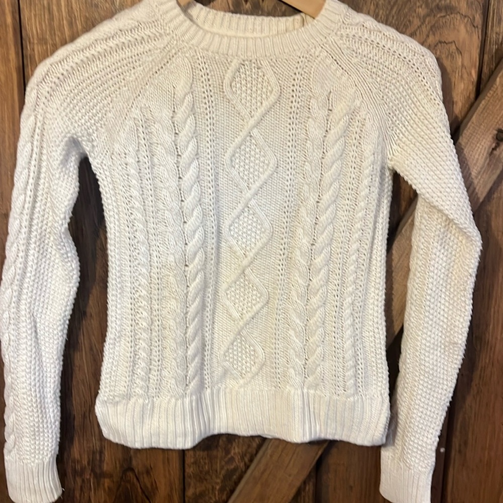 Gap girls, size 10 cable, knit, cardigan, ivory
